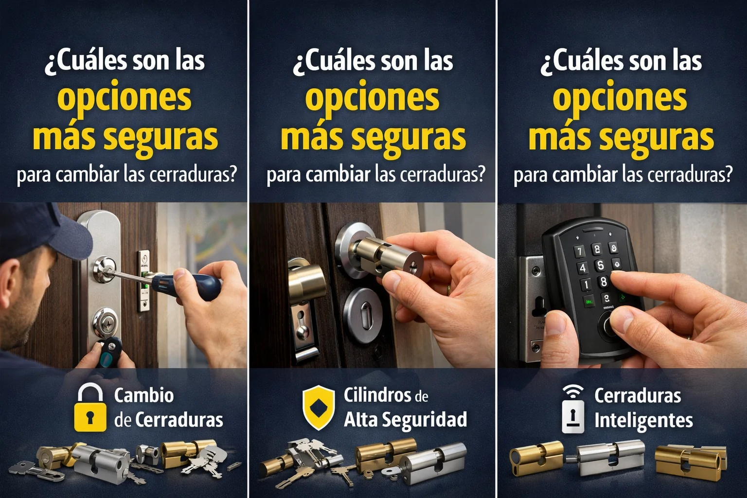 Cuales son las opciones mas seguras para cambiar las cerraduras Sant Just Desvern - &iquest;Cu&aacute;les son las opciones m&aacute;s seguras para cambiar las cerraduras en Sant Just Desvern?