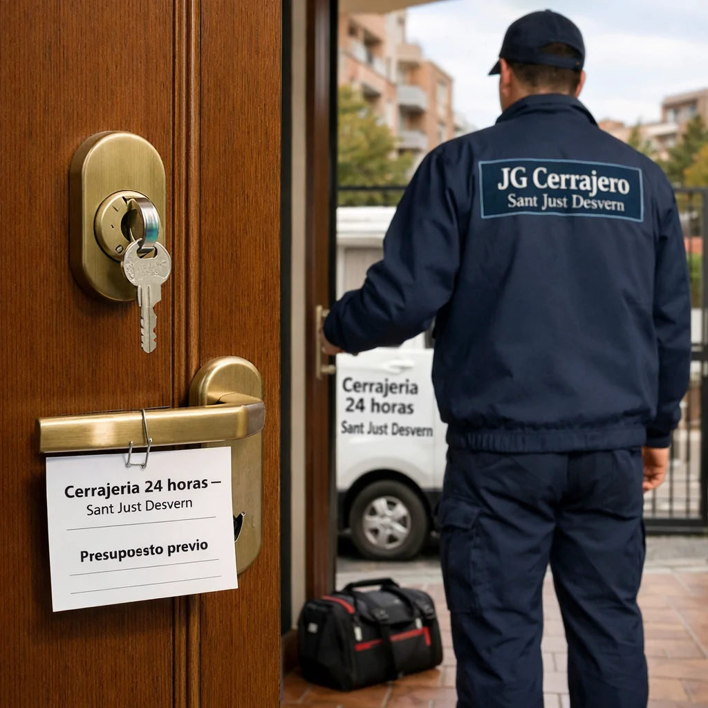 Cerrajero en portal de Sant Just Desvern con llave y presupuesto; Que empresa ofrece servicios de cerrajeria 24 horas en Sant Just Desvern