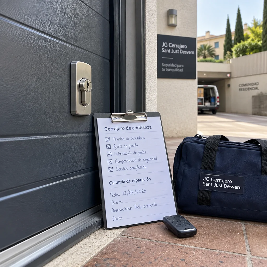 Cerradura de garaje y documentos de servicio en Sant Just Desvern; Encuentra el mejor cerrajero para puertas de garaje en Sant Just Desvern